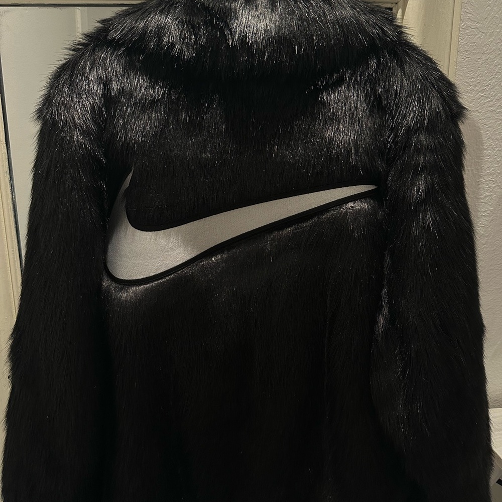 Nike x AMBUSH Black Faux Fur Reversible Jacket
